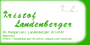 kristof landenberger business card